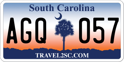 SC license plate AGQ057
