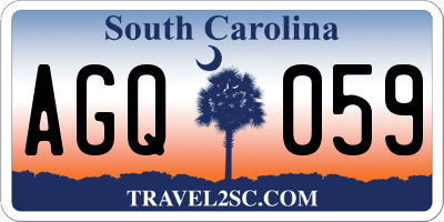 SC license plate AGQ059