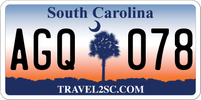 SC license plate AGQ078