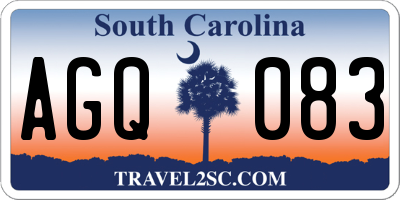 SC license plate AGQ083