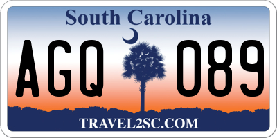SC license plate AGQ089