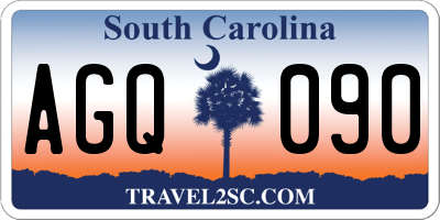 SC license plate AGQ090
