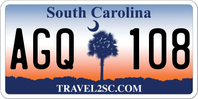 SC license plate AGQ108