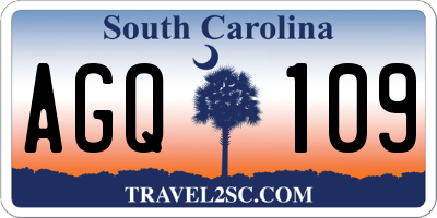 SC license plate AGQ109