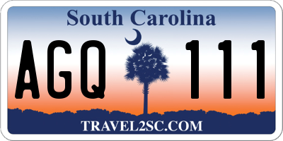 SC license plate AGQ111