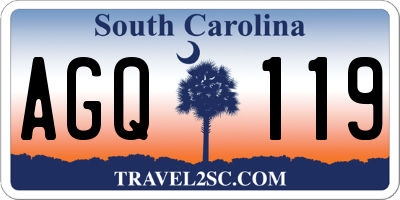 SC license plate AGQ119