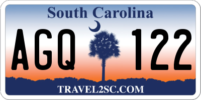 SC license plate AGQ122
