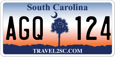 SC license plate AGQ124