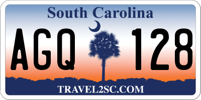 SC license plate AGQ128