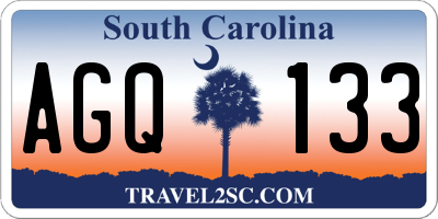 SC license plate AGQ133