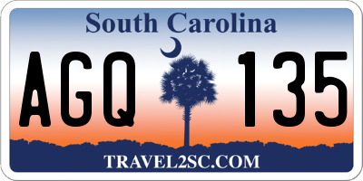 SC license plate AGQ135