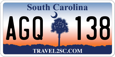 SC license plate AGQ138