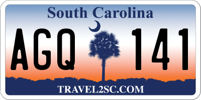 SC license plate AGQ141