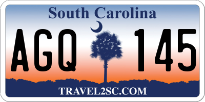 SC license plate AGQ145