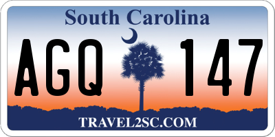 SC license plate AGQ147