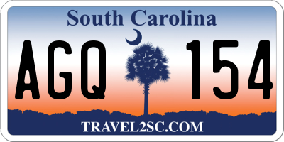 SC license plate AGQ154