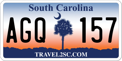 SC license plate AGQ157