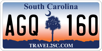 SC license plate AGQ160