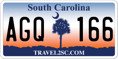 SC license plate AGQ166