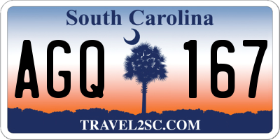 SC license plate AGQ167