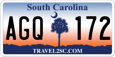 SC license plate AGQ172