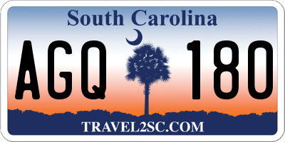 SC license plate AGQ180