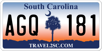 SC license plate AGQ181