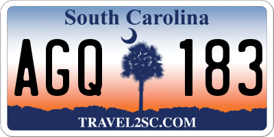 SC license plate AGQ183