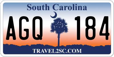 SC license plate AGQ184