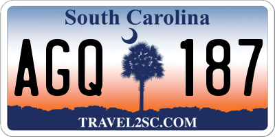 SC license plate AGQ187