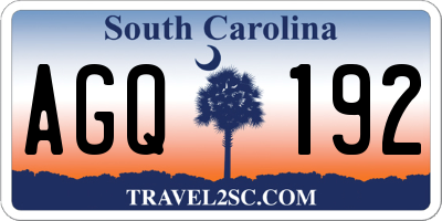 SC license plate AGQ192