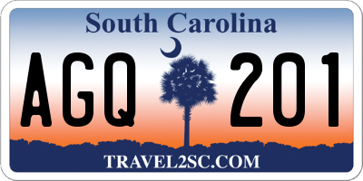 SC license plate AGQ201