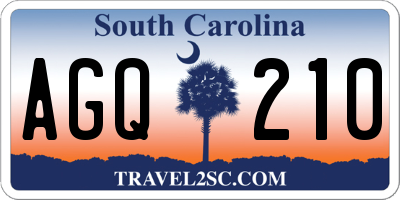 SC license plate AGQ210