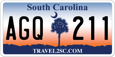 SC license plate AGQ211