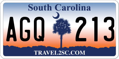 SC license plate AGQ213