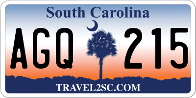 SC license plate AGQ215
