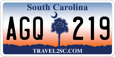 SC license plate AGQ219