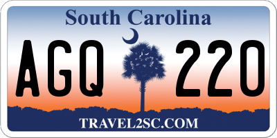 SC license plate AGQ220