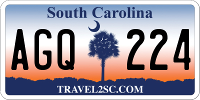 SC license plate AGQ224