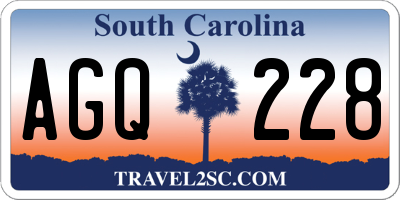 SC license plate AGQ228
