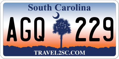 SC license plate AGQ229