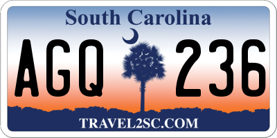 SC license plate AGQ236