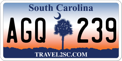 SC license plate AGQ239