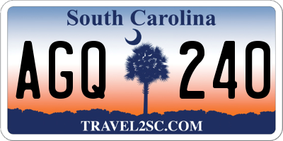 SC license plate AGQ240