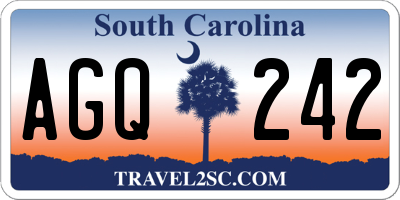 SC license plate AGQ242