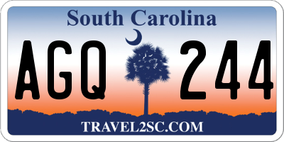 SC license plate AGQ244
