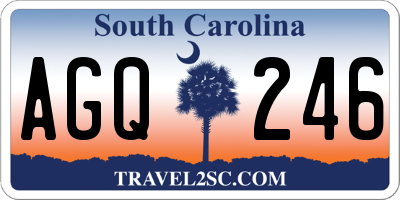 SC license plate AGQ246