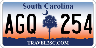 SC license plate AGQ254