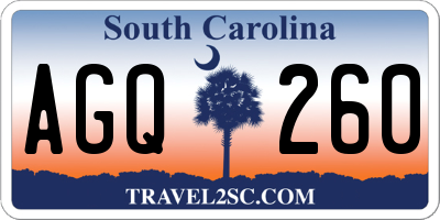 SC license plate AGQ260