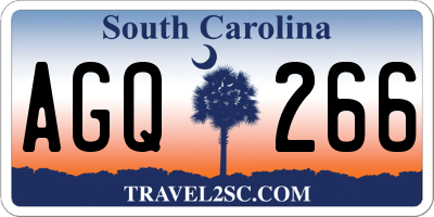 SC license plate AGQ266